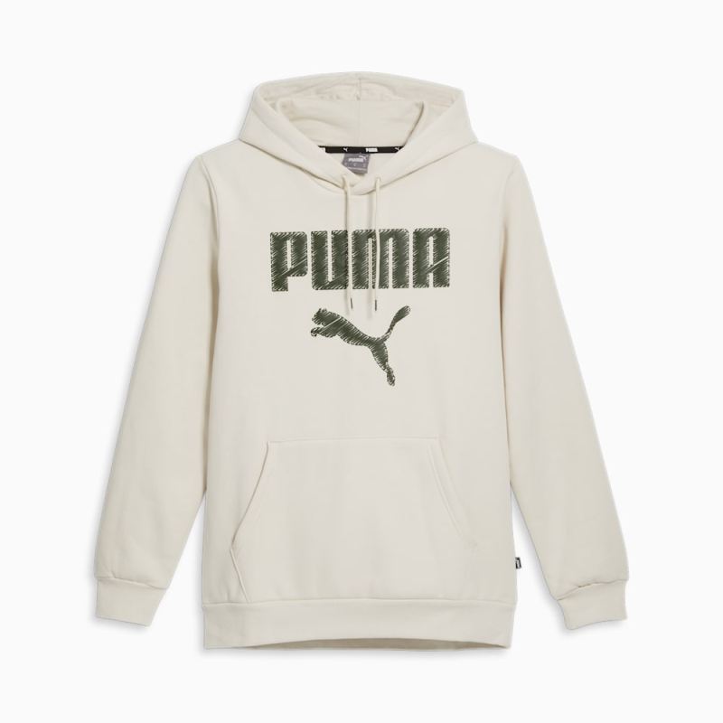 Puma | Men's Faux Embroidered Hoodie - Alpine Snow