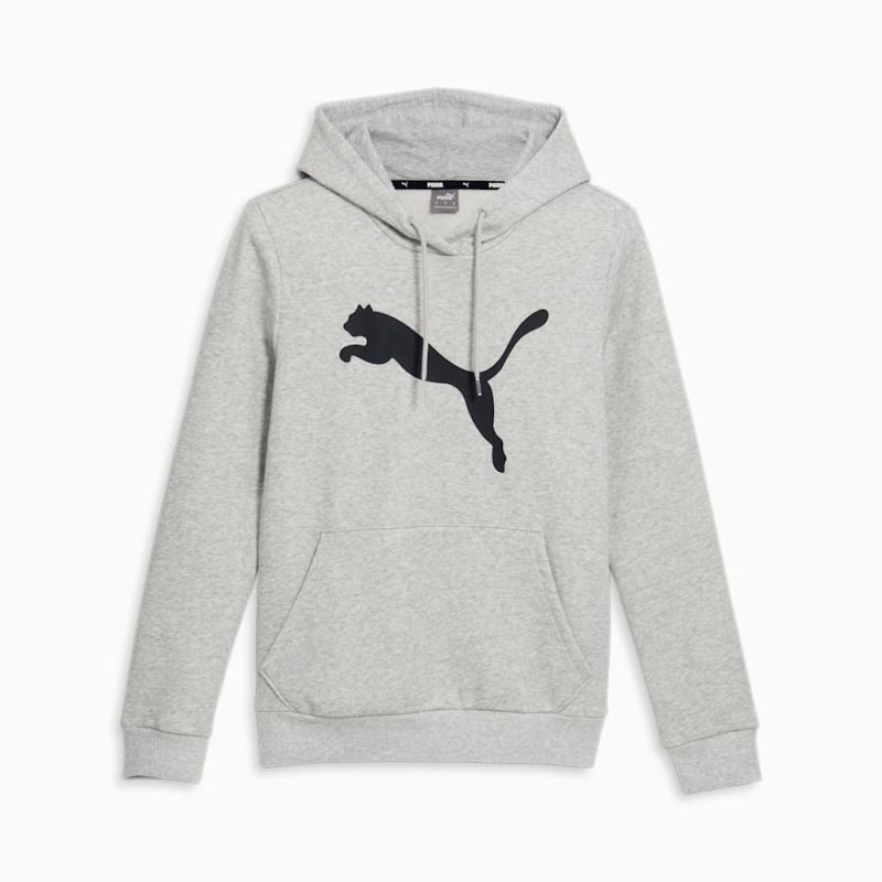 Puma | Women's Essentials Big Cat Logo Hoodie - Light Gray Heather