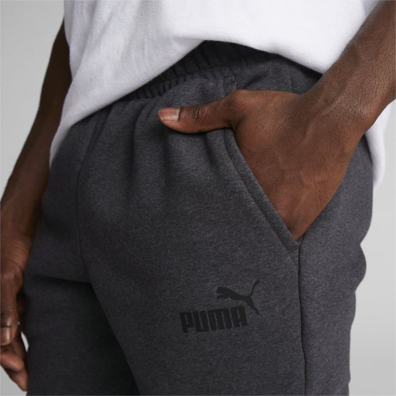 Puma | Men's Essentials Logo Joggers - Dark Gray Heather