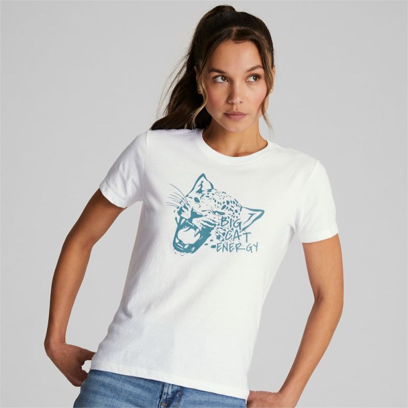 Puma | Women's Big Cat Energy Tee - White