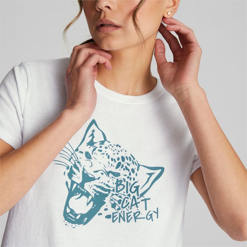 Puma | Women's Big Cat Energy Tee - White