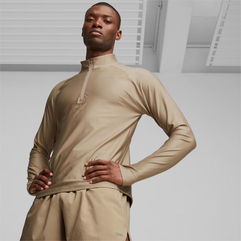 Puma | Men's M RUN Running Quarter-zip - Hazelnut