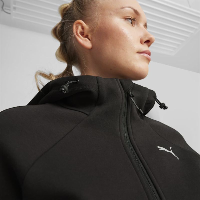 Puma | Women's EVOSTRIPE Full-Zip Hoodie - Black