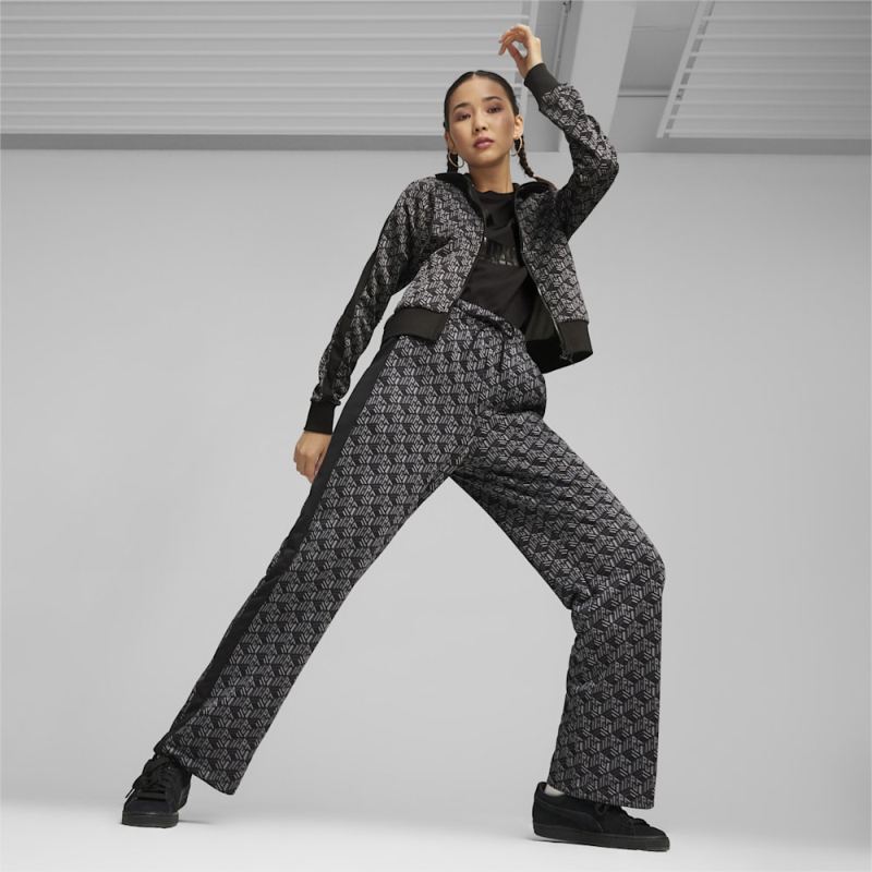 Puma | Women's T7 Straight Track Pants - Black-AOP