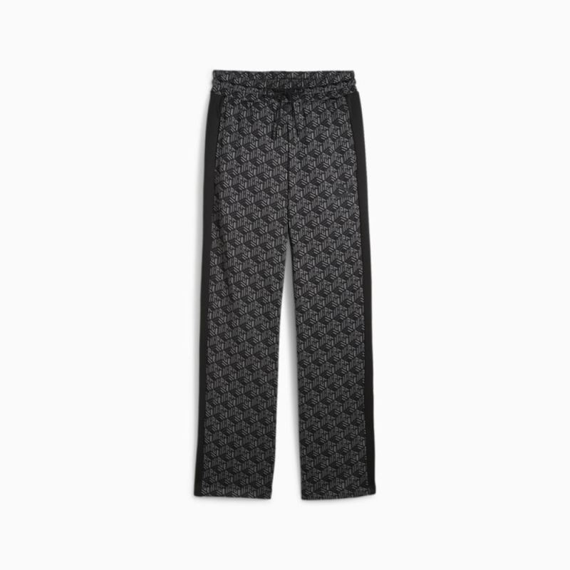 Puma | Women's T7 Straight Track Pants - Black-AOP