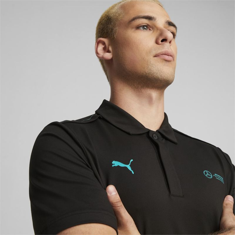 Puma | Men's Mercedes AMG-Petronas F1 Cloudspun Polo - Black