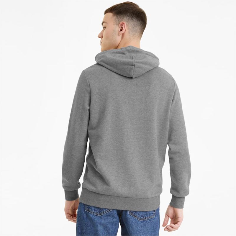 Puma | Men's Classics French Terry Logo Hoodie - Medium Gray Heather