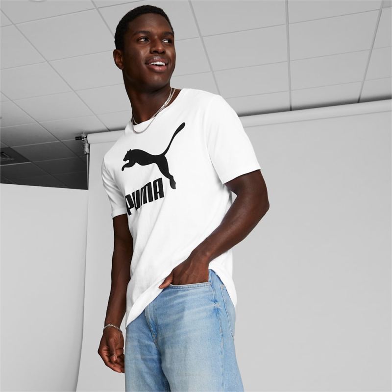 Puma | Men's Classics Logo Tee - White-Black