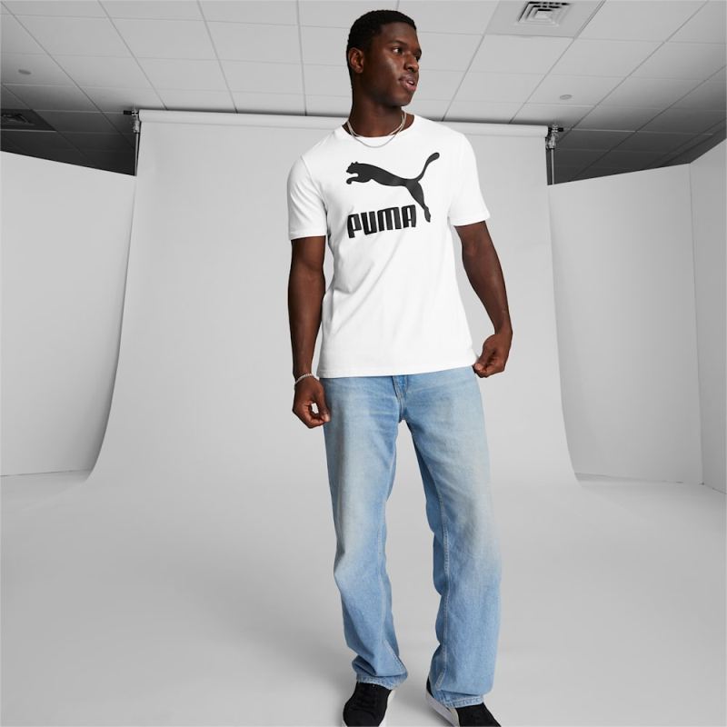 Puma | Men's Classics Logo Tee - White-Black