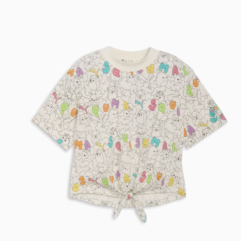 Puma | Girls Puma | Girls x SQUISHMALLOWS Little Kids AOP Tee - WARM WHITE