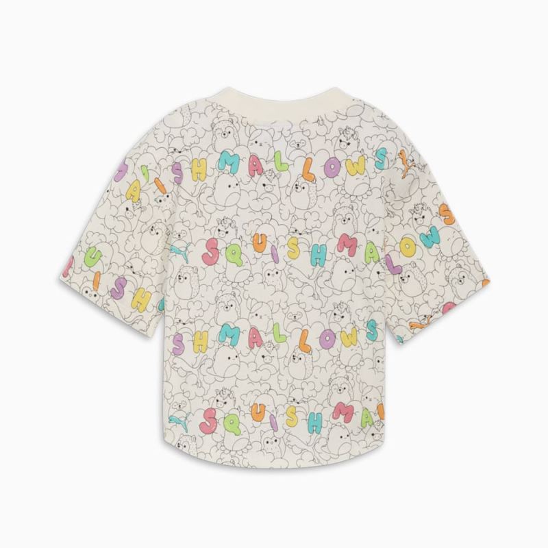 Puma | Girls Puma | Girls x SQUISHMALLOWS Little Kids AOP Tee - WARM WHITE