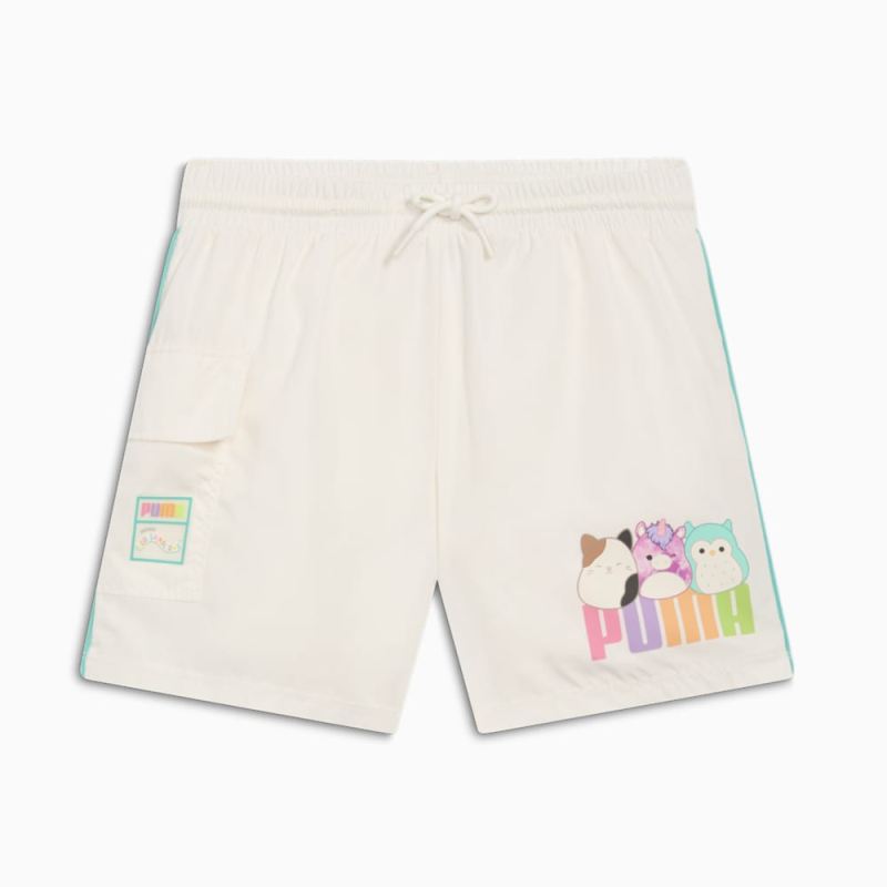 Puma | Girls Puma | Girls x SQUISHMALLOWS Big Kids Cargo Shorts - WARM WHITE