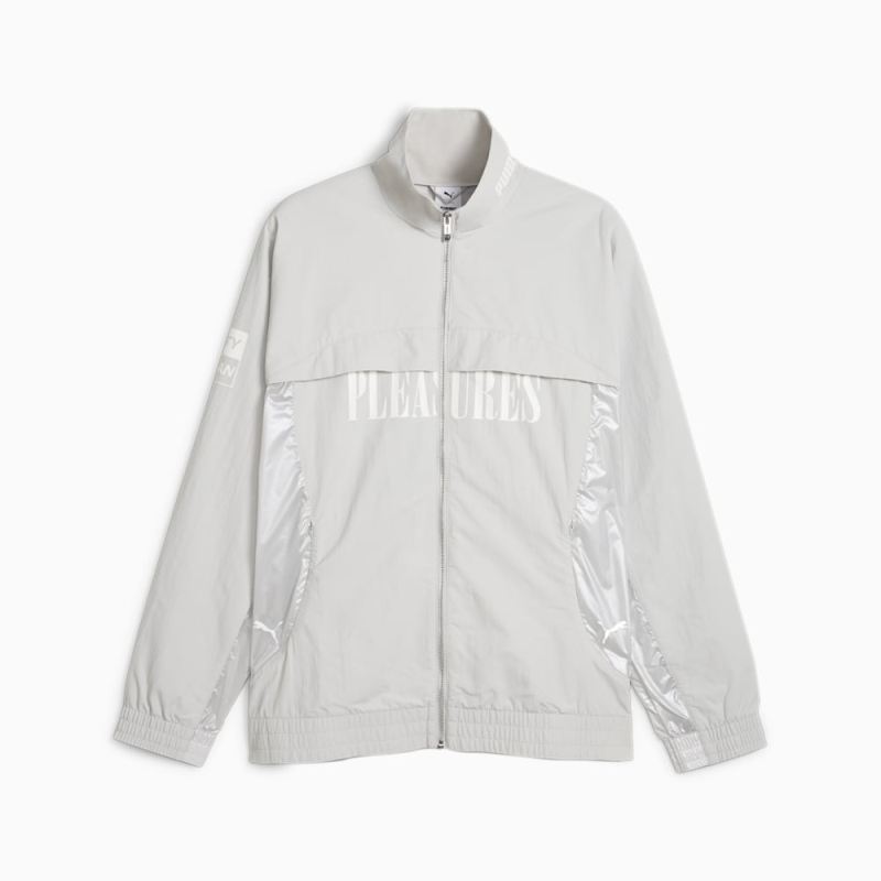 Puma | Men's x PLEASURES Jacket - Glacial Gray