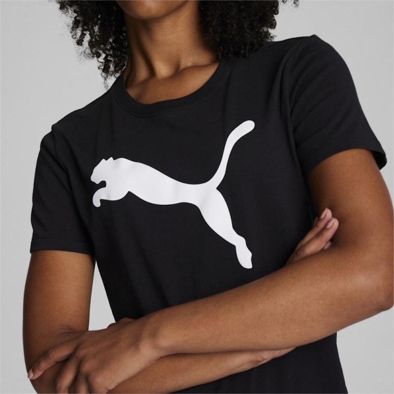 Puma | Women's Essentials Big Cat Logo Tee - Black