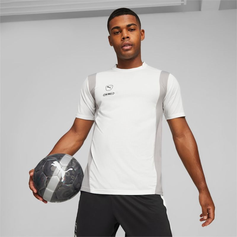 Puma | Men's KING Pro Jersey - White-Concrete Gray