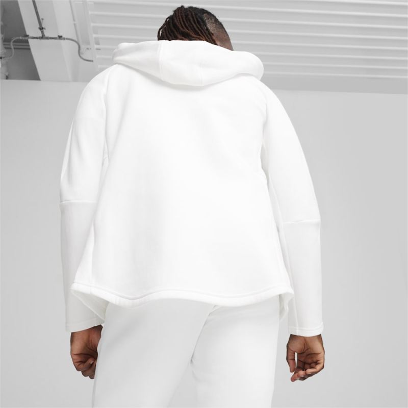 Puma | Men's EVOSTRIPE Full-Zip Hoodie - White