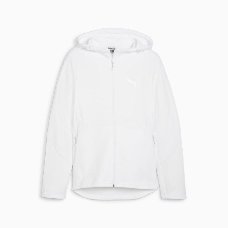 Puma | Men's EVOSTRIPE Full-Zip Hoodie - White