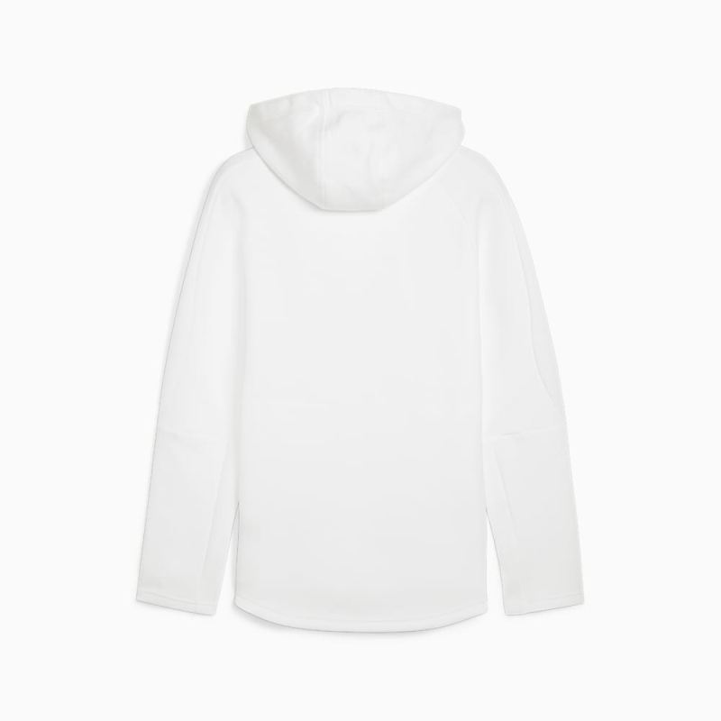 Puma | Men's EVOSTRIPE Full-Zip Hoodie - White