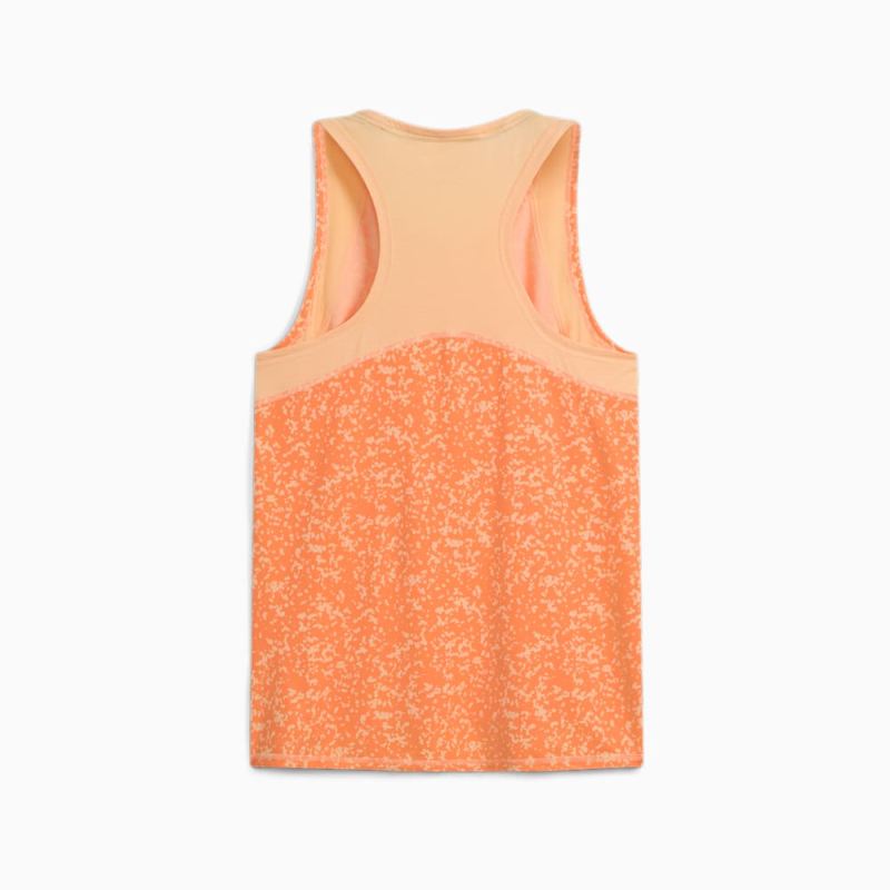 Puma | Women's Train Favorite AOP Training Tank - Neon Citrus-Peach Fizz-AOP