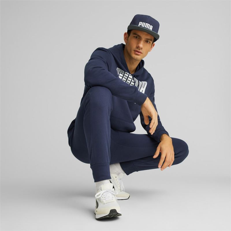 Puma | Men's Flat Brim Cap - Navy-Shadow Gray-White