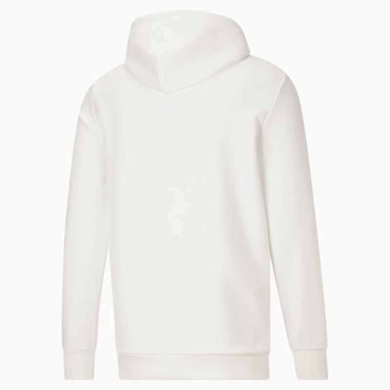 Puma | Men's Classics Logo Hoodie FL - White-Bamboo