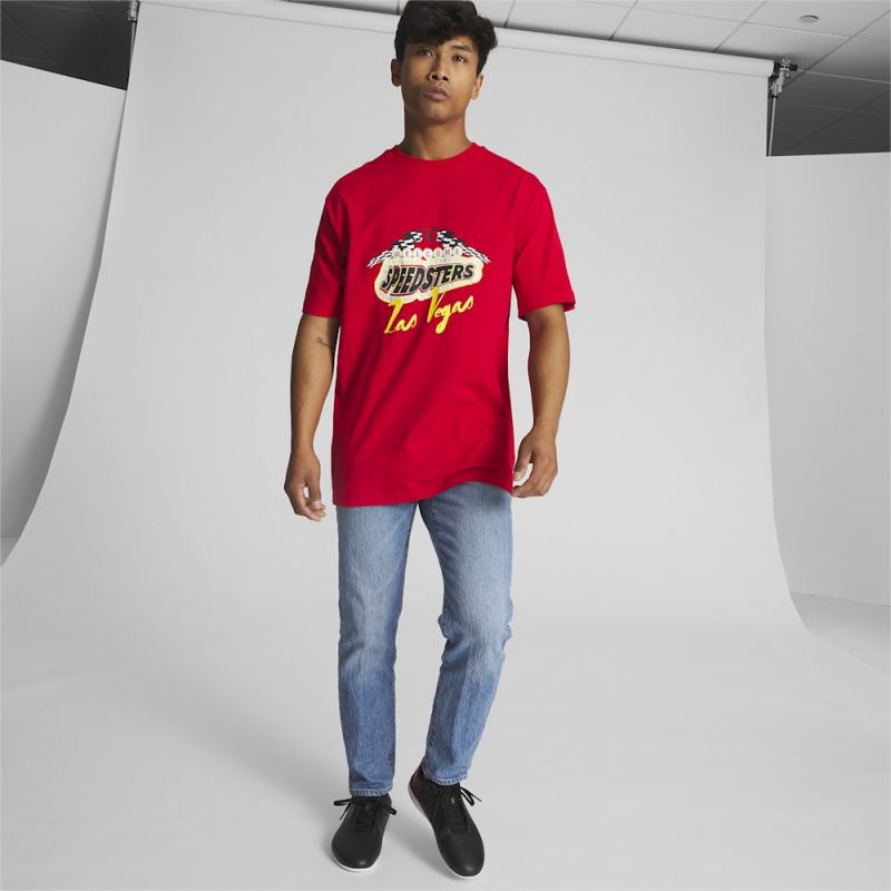 Puma | Men's Scuderia Ferrari Race Garage Crews Las Vegas Tee - Rosso Corsa