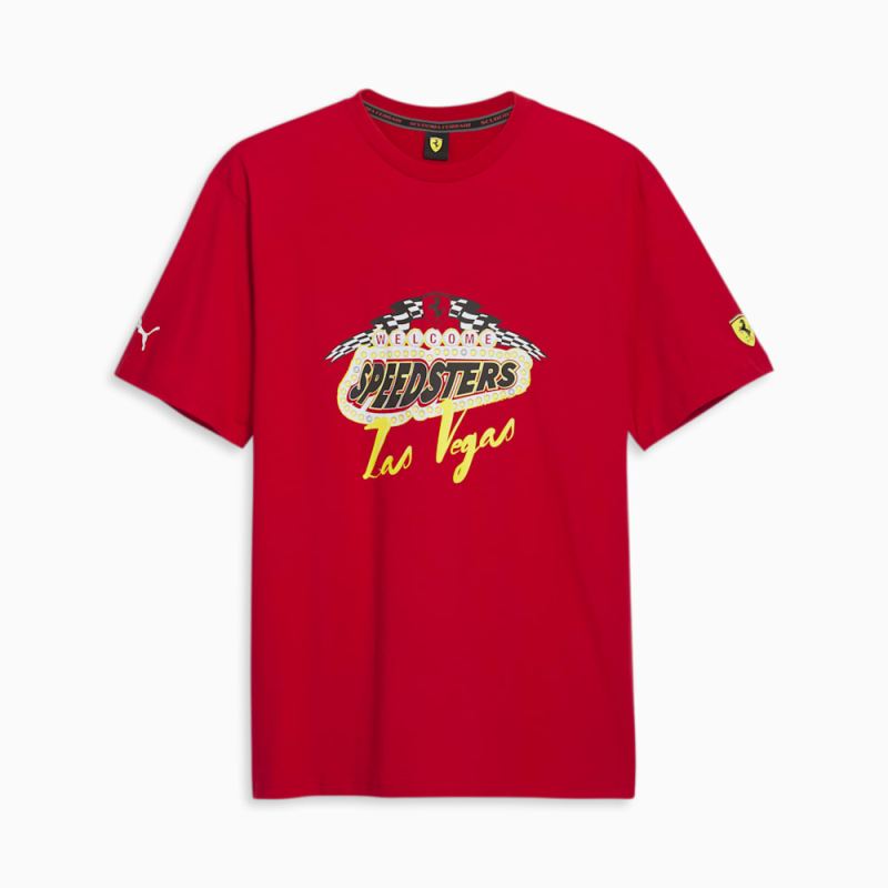 Puma | Men's Scuderia Ferrari Race Garage Crews Las Vegas Tee - Rosso Corsa