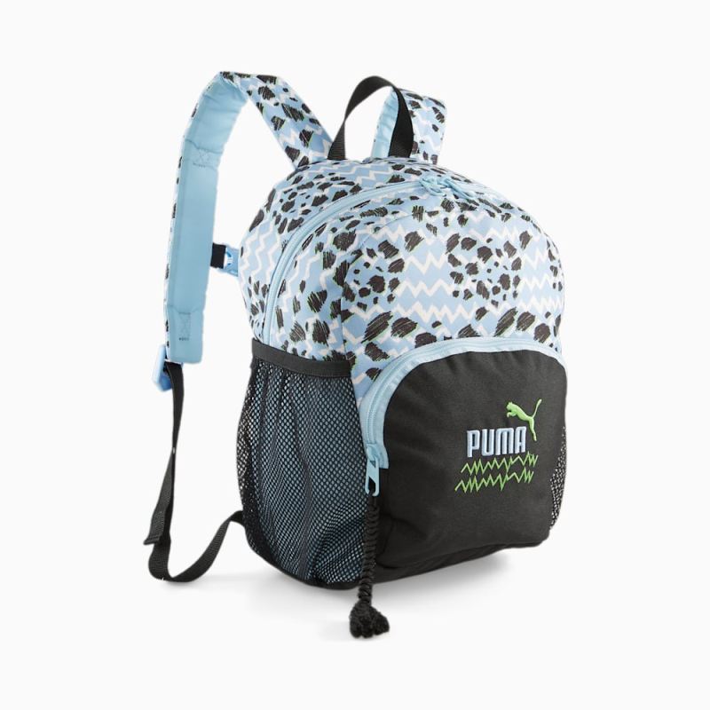 Puma | Girls Mixmatch Big Kids Backpack - Black-Sky Blue-AOP