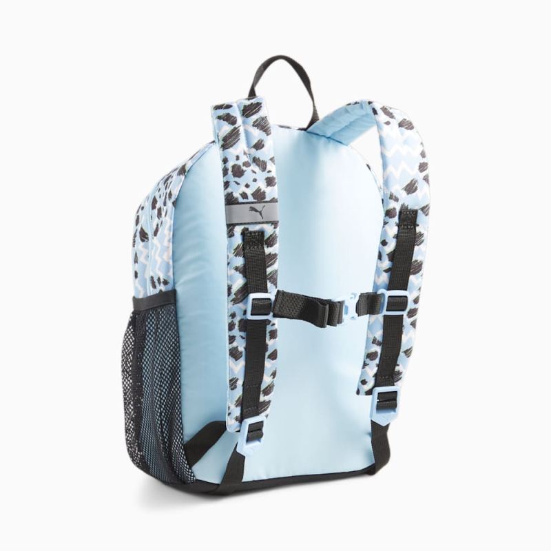 Puma | Girls Mixmatch Big Kids Backpack - Black-Sky Blue-AOP