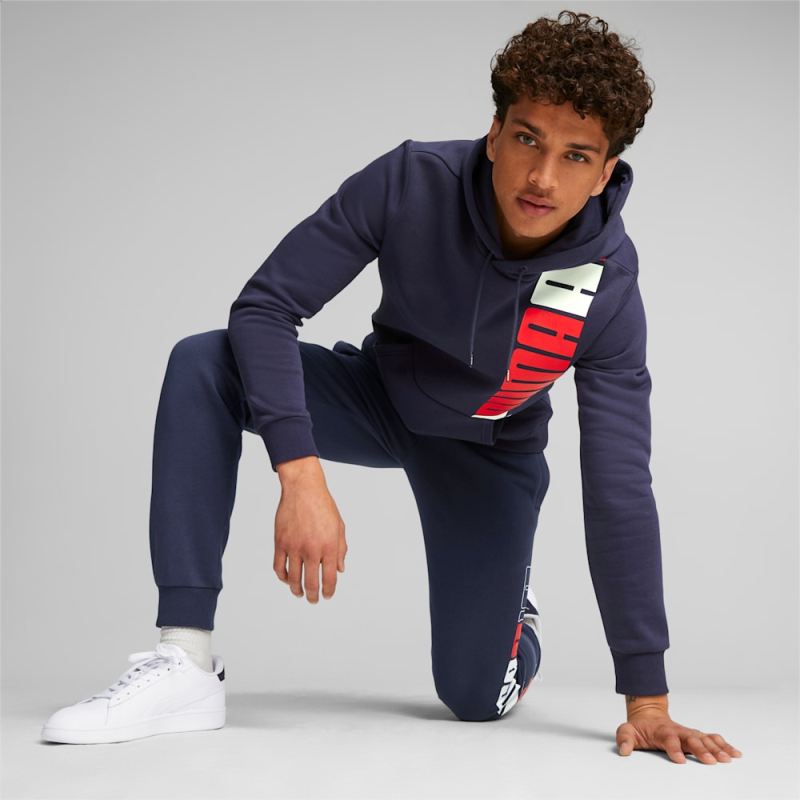 Puma | Men's ESS+ LOGO LAB Hoodie - Navy