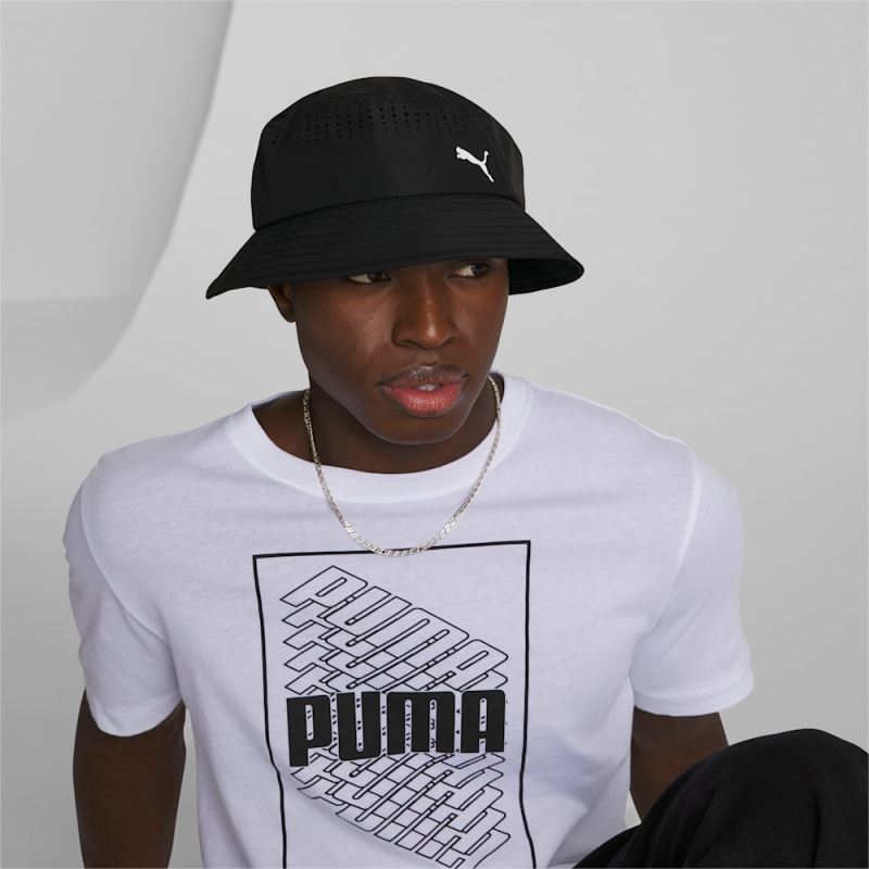 Puma | Men's Split Vent Bucket Hat - BLACK