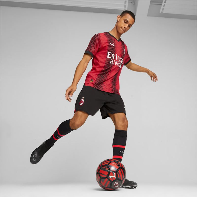 Puma | Men's AC Milan Soccer Shorts - Black-For All Time Red