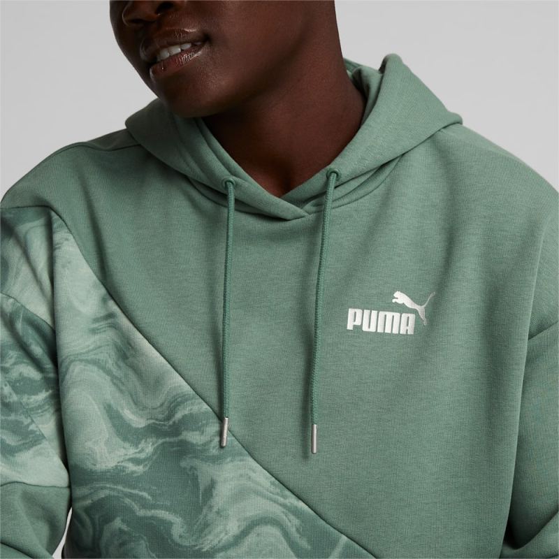 Puma | Women's POWER Marbleised Hoodie - Eucalyptus