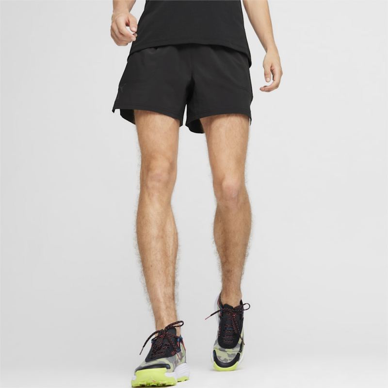 Puma | Men's SEASONS 5" Woven Shorts - Black - Click Image to Close