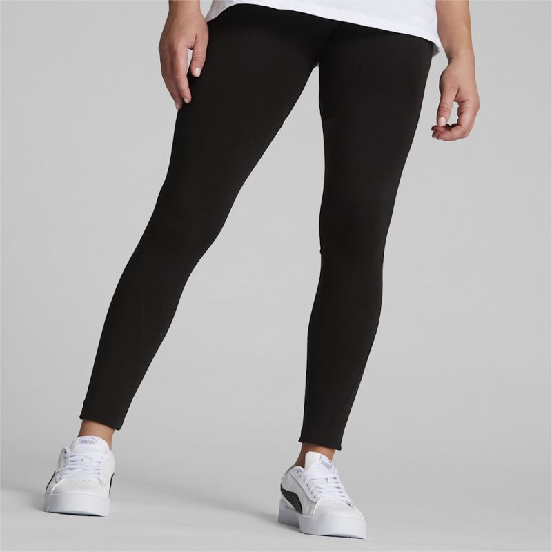 Puma | Women's Power Leggings - Black-White - Click Image to Close