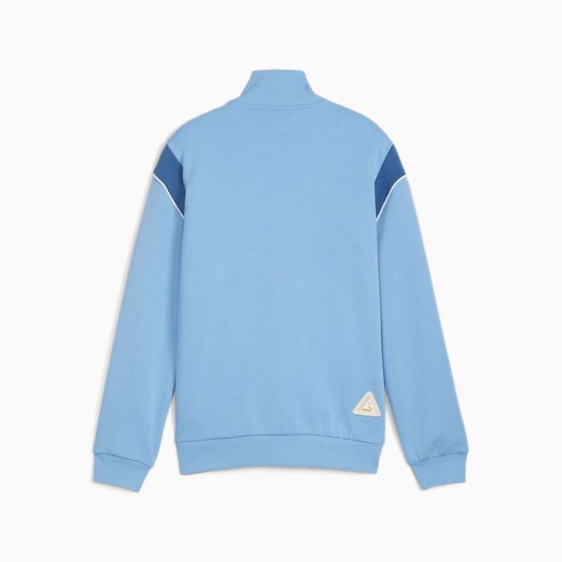 Puma | Boys Manchester City FtblArchive Big Kids Track Jacket - Team Light Blue-Racing Blue