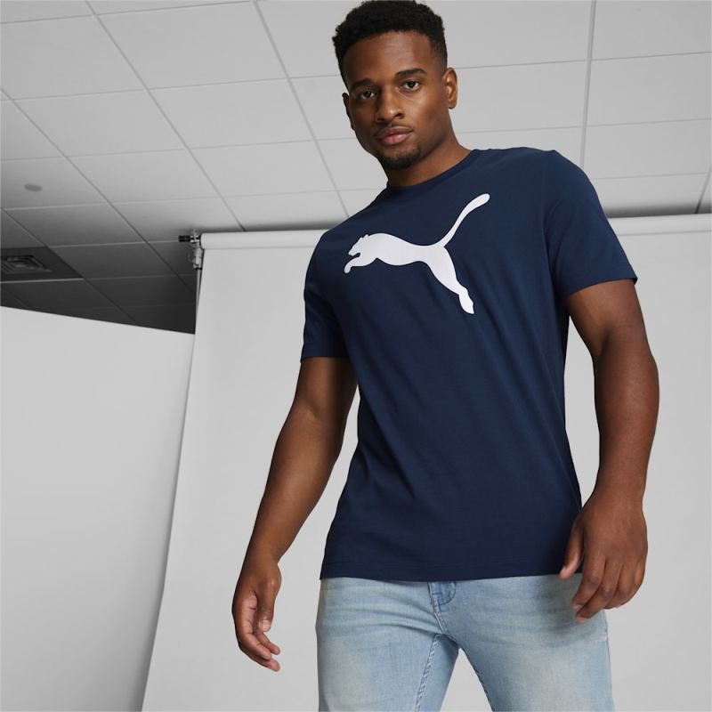 Puma | Men's Essentials Big Cat Tee - Navy