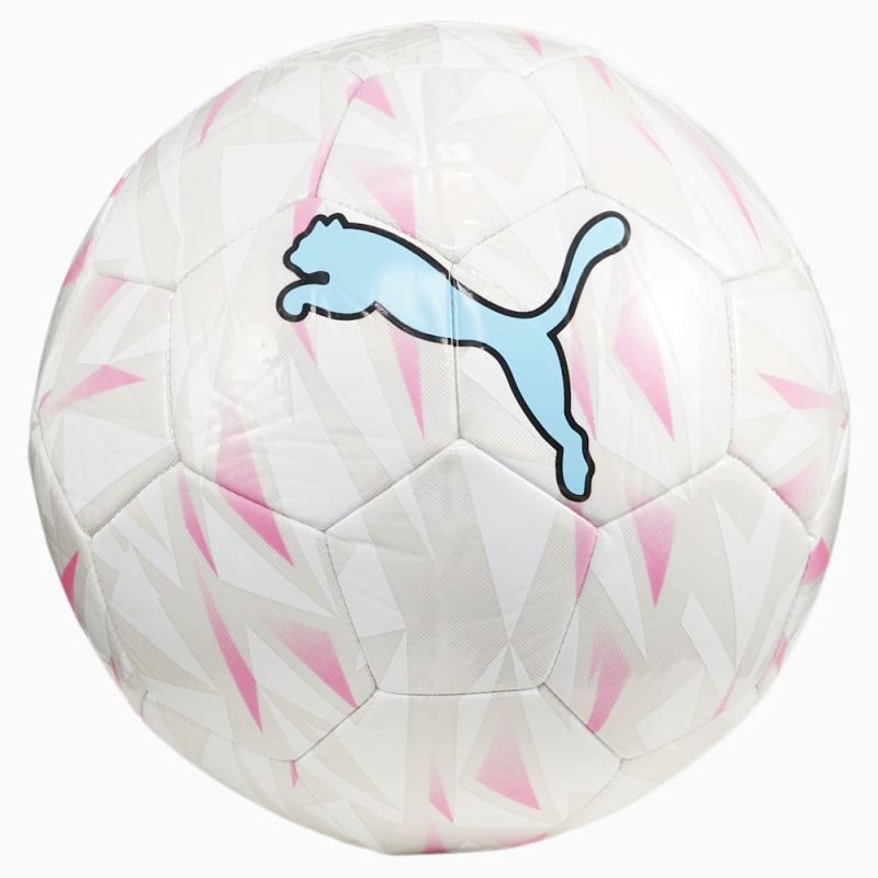 Puma | Women's FINAL Graphic Soccer Ball - White-Silver-Poison Pink-Bright Aqua