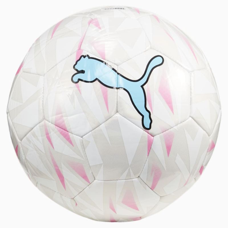 Puma | Women's FINAL Graphic Soccer Ball - White-Silver-Poison Pink-Bright Aqua