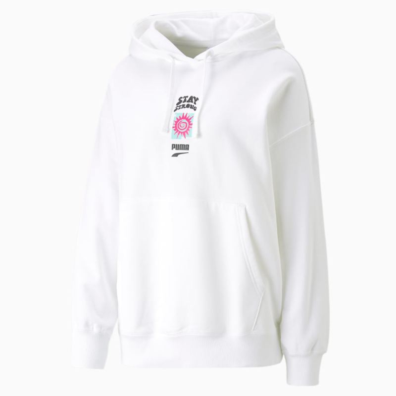 Puma | Women's Downtown Graphic Hoodie - White