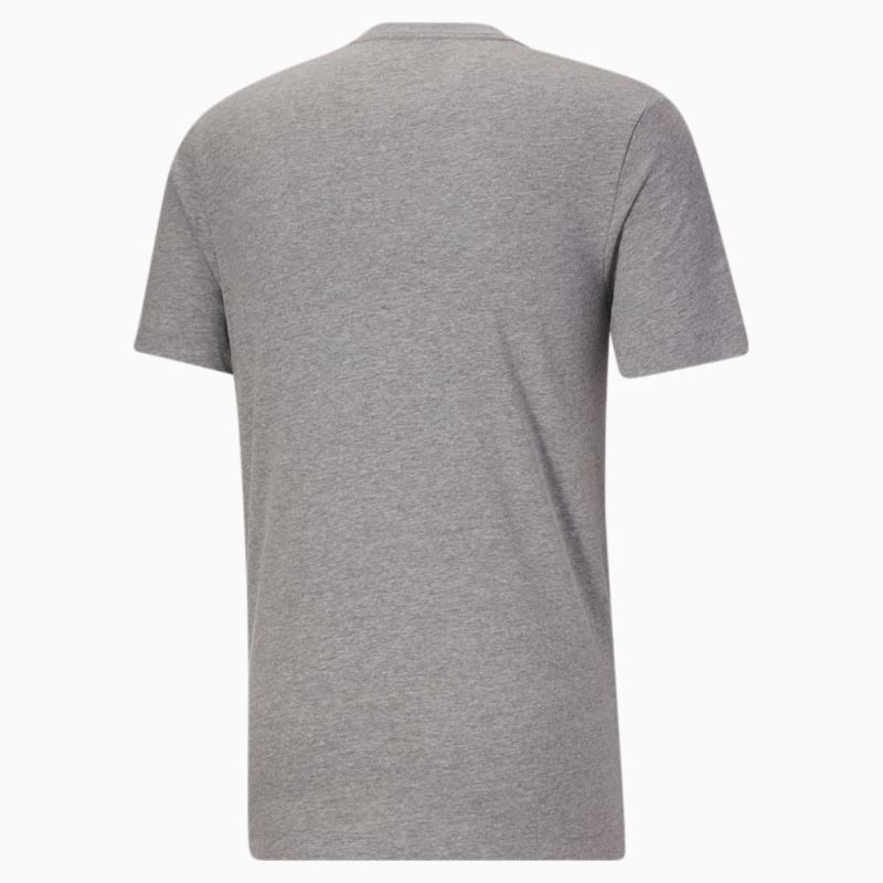 Puma | Men's Classics Logo Tee - Medium Gray Heather-White