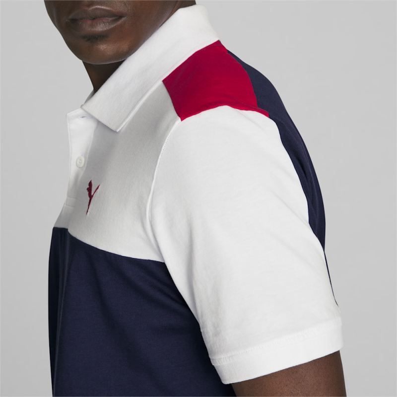 Puma | Men's Essential+ Block Polo - Navy