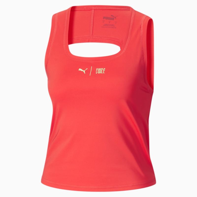 Puma | Women's x FIRST MILE Cropped Running Tank Top - Firelight