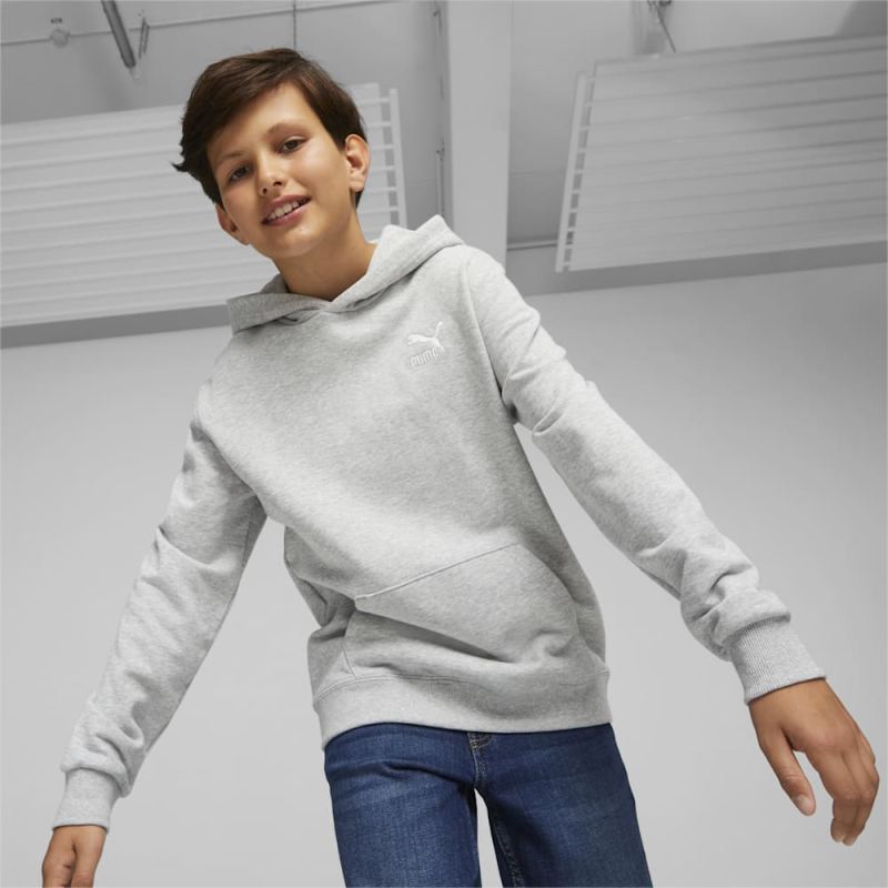 Puma | Boys Better Classics Hoodie - Light Gray Heather - Click Image to Close