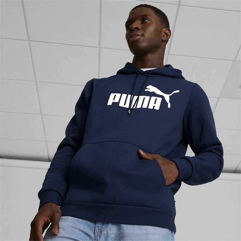 Puma | Men's Essentials Big Logo Hoodie - Peacoat