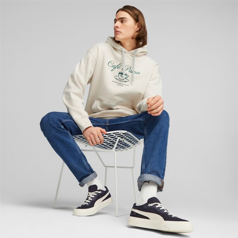 Puma | Men's CLASSICS CAFE Puma | Men's Hoodie - Beige Heather