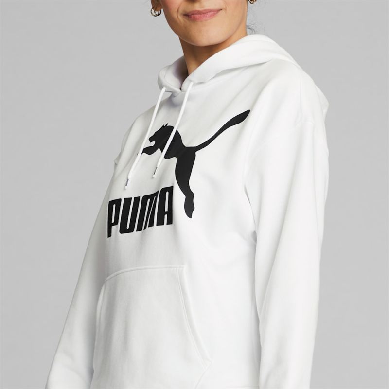 Puma | Women's Classics Logo Hoodie - White-Black