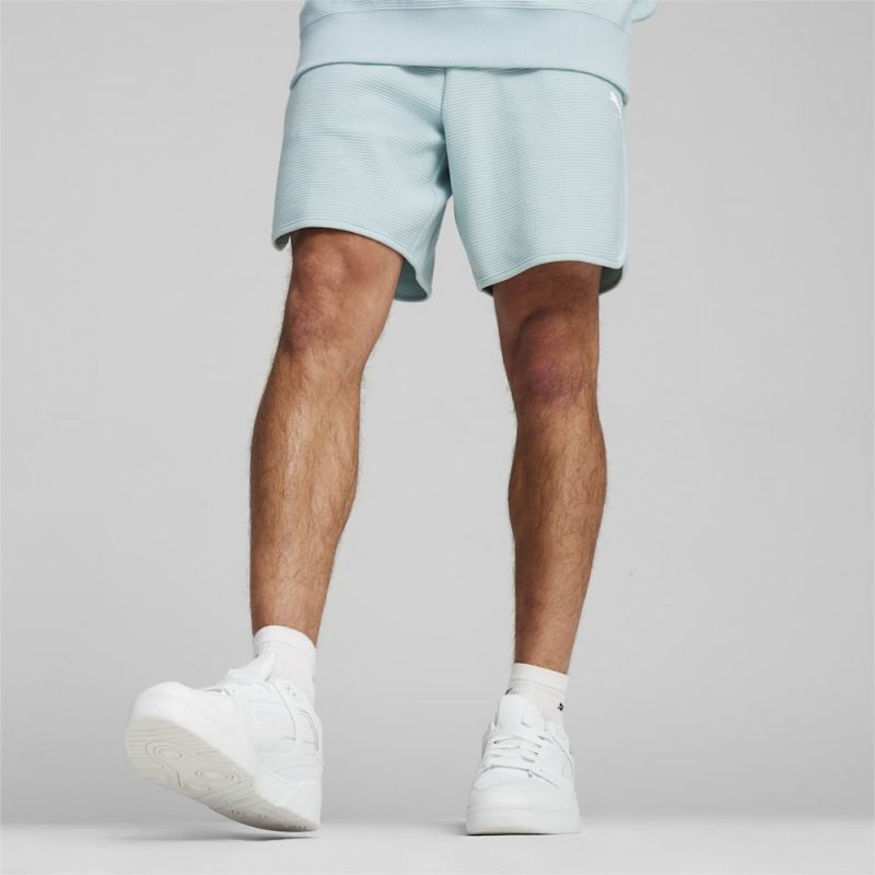 Puma | Men's CLASSICS Waffle Shorts - Turquoise Surf