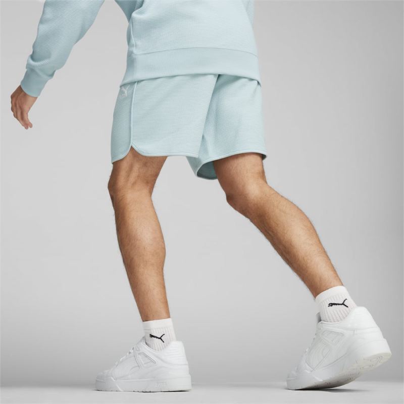 Puma | Men's CLASSICS Waffle Shorts - Turquoise Surf