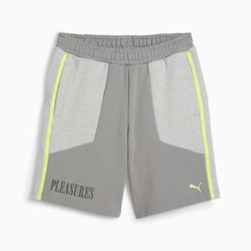 Puma | Men's x PLEASURES Shorts - Light Gray Heather